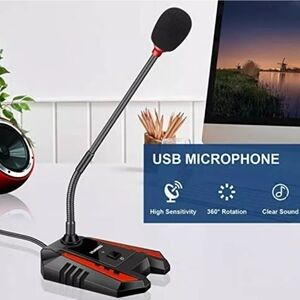 Gaming Aokeo USB Desktop Microphone for PC, Laptop, Mac, professional desktop